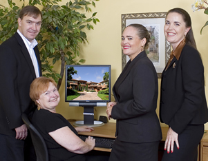 The SIMMS Team is a family team led by Sharon Simms (seated), a full time REALTOR® in St. Petersburg, Florida, since 1986. She is joined by son Rob Johnson, daughter Tami Simms (far right) and supported by Strategic Execution Officer, Amy Dinovo. 