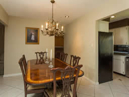 The kitchen is just around the corner