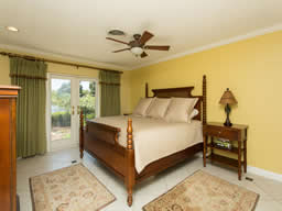 The Master bedroom has French doors to the rear yard