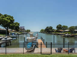 You get a fabulous water view down the wide canal