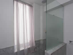 The walk-in shower is a real treat here.