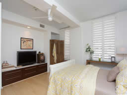 The second bedroom also has custom built-in drawers.