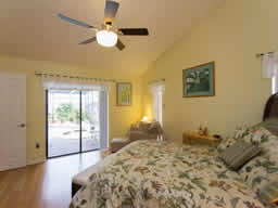 The Master bedroom enjoys its own private wing of the home