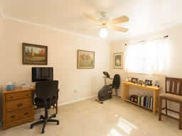 The other bedrooms are on the opposite side of the home