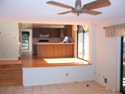 There's a casual dining area between the kitchen & family room