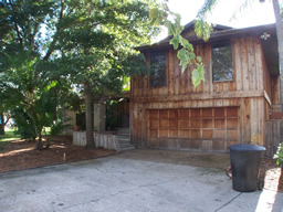 A large two-car garage is a nice feature