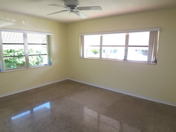 The second bedroom, which has a half bath