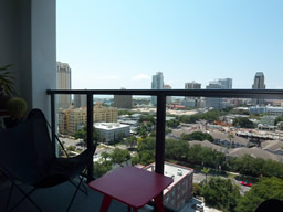 Out on the balcony, this is looking southeast