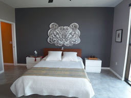 The Master bedroom is spacious and bright