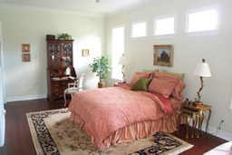 The Master Bedroom is spacious and luxurious.