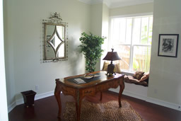 Here's another of the bedrooms, set up as an elegant office.