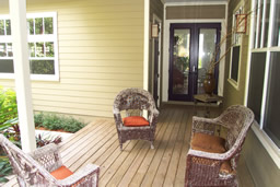  You'll love relaxing on the covered rear porch.