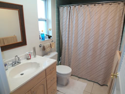 There's a private Master bath.