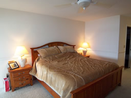 The Master suite has a walk-in closet.