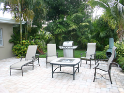 Enjoy relaxing on the paver deck.