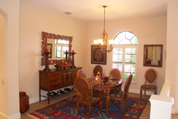 A separate formal dining room makes for special meals.