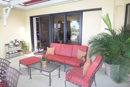 Just one of many spaces to enjoy on the lanai.