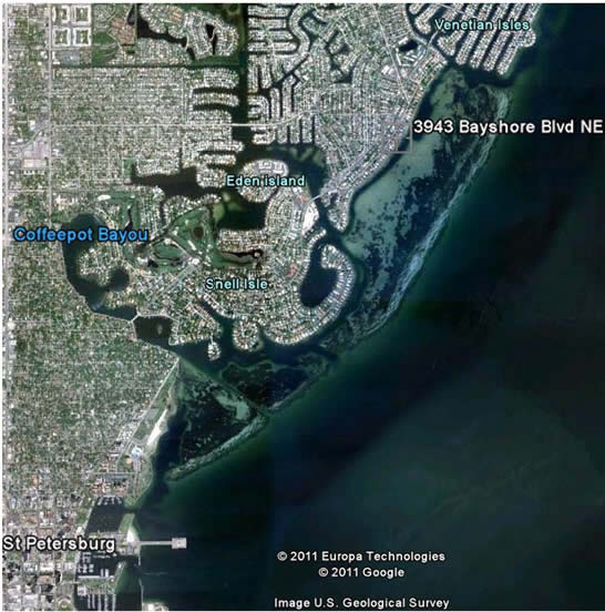 MLS# U7524460 Wide Open Waterfront - 3943 Bayshore Blvd. NE, St. Petersburg, FL 33703