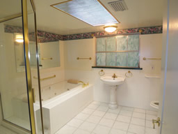 The Master bath has been nicely remodeled.
