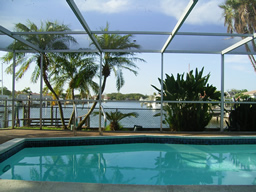 Take a swim in your screened pool and lanai.