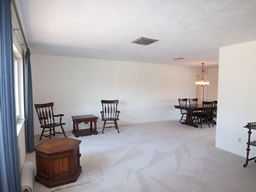 The formal living room is quite spacious