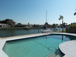 The pool is open, with a great view!