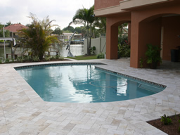 The pool was just completed!