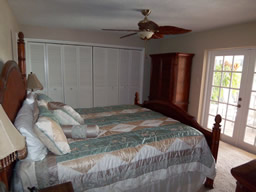 The Master bedroom has French doors to the lanai