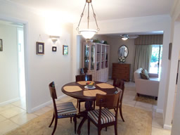 Lovely tile floors and crown molding throughout.