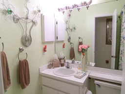 This hall bath serves your guests