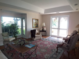 The living room opens to enjoy the view