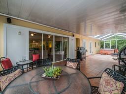 This part of the porch is covered and shady.