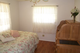 Both bedrooms have large closets.
