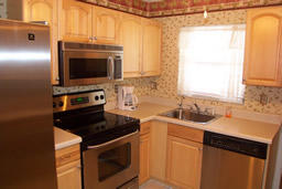 You'll love the updated kitchen with stainless steel appliances.