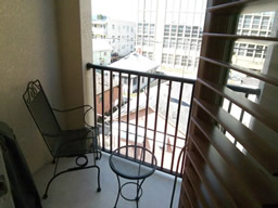 Enjoy the outside on your covered balcony.