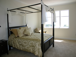 The Master Bedroom enjoys the east view.