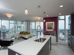 The open plan offers great city views