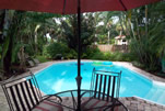 The pool is like a tropical oasis!
