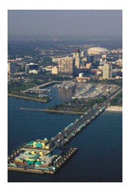 The Pier - A downtown St. Petersburg Attraction for years located at the east end of 2nd Avenue North